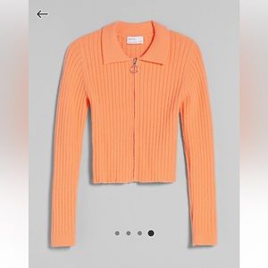 NWT Bershka Cozy Polo Collar Zip Up Sweater Top - Sold Out Online
